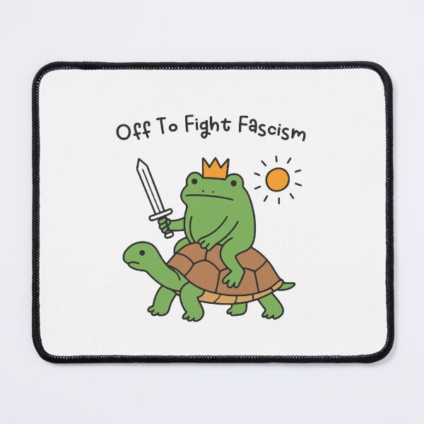 Item preview, Off To Fight Fascism Resist Frog Anti Fascist designed and sold by gunaone-design.