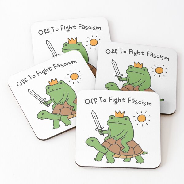 Item preview, Off To Fight Fascism Resist Frog Anti Fascist designed and sold by gunaone-design.