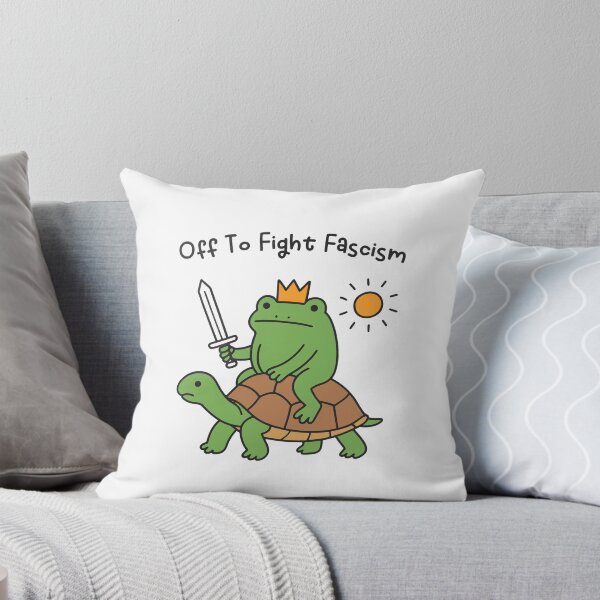 Item preview, Off To Fight Fascism Resist Frog Anti Fascist designed and sold by gunaone-design.