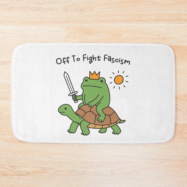 Item preview, Off To Fight Fascism Resist Frog Anti Fascist designed and sold by gunaone-design.