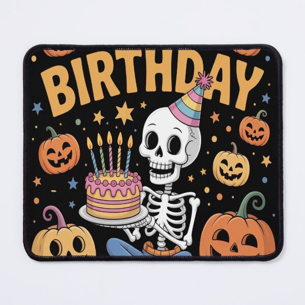 Item preview, It's My Birthday Skeleton Happy Halloween designed and sold by SandraConnel.