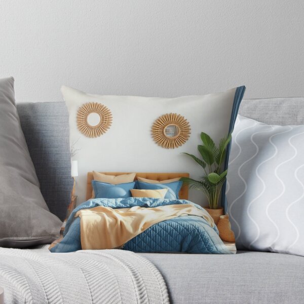 Item preview, Bohemian Coastal Bedroom with Rattan Decor designed and sold by Jade Ado.