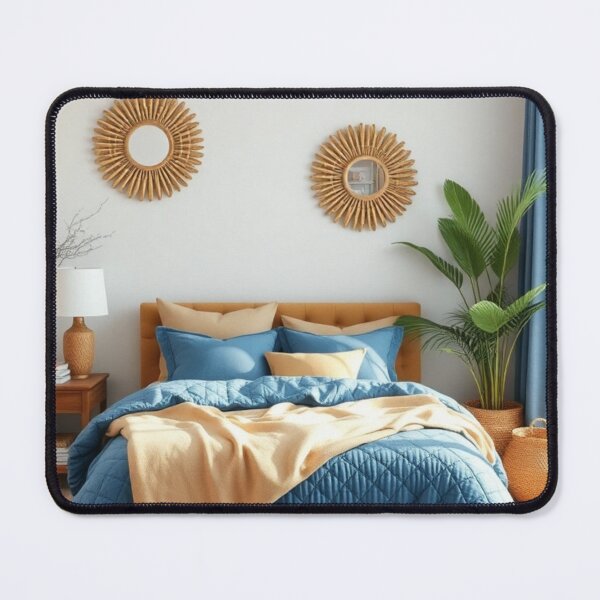 Item preview, Bohemian Coastal Bedroom with Rattan Decor designed and sold by Jade Ado.