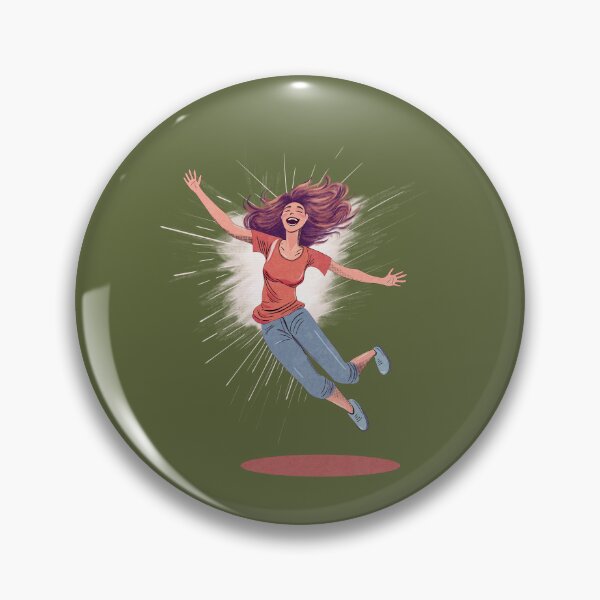 Item preview, Joyful Jumping Girl Illustration , Freedom, Happiness & Positive Energy Art designed and sold by RuxandraCarterArt.