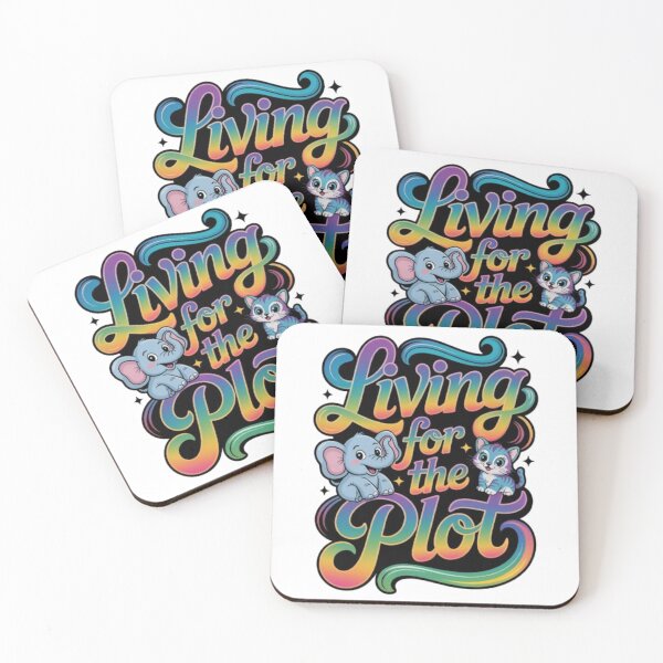 Item preview, Living for the Plot – Cute Retro Rainbow Cartoon Graphic Tee designed and sold by NewUSShop.