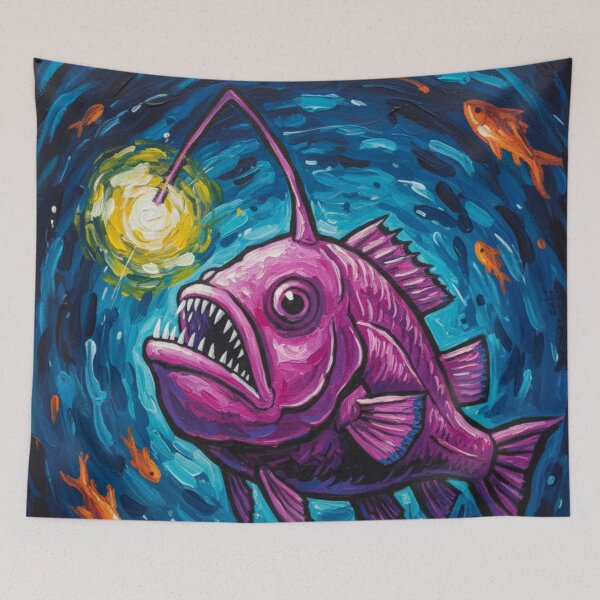 Item preview, Psychedelic Deep-Sea Fish designed and sold by HeyHas.