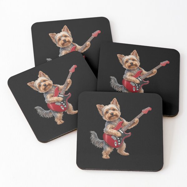 Item preview, Yorkshire Terrier Playing Electric Guitar Player Guitarist Dog Lover designed and sold by TerryConnells.