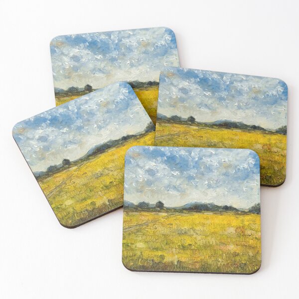 Item preview, a golden field Oil paintings hand-painted from real objects outdoors designed and sold by oriondoor.