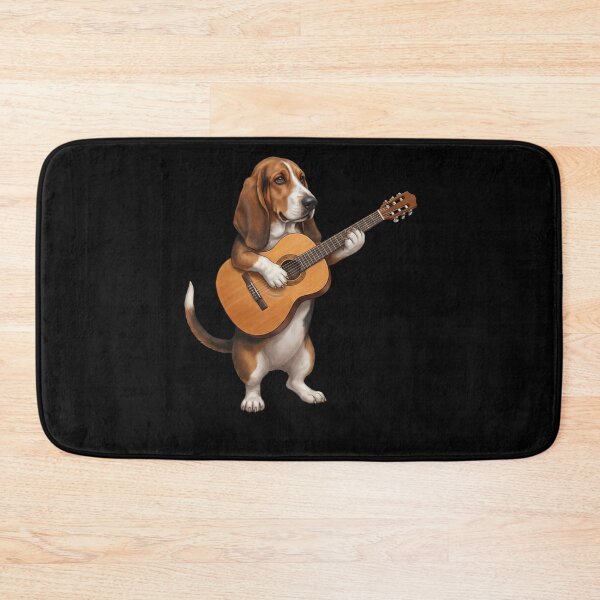Item preview, Basset Hound Playing Acoustic Guitar Player Guitarist Dog Lover designed and sold by DoodleTortle.