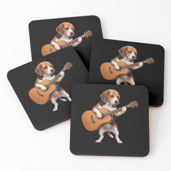 Item preview, Beagle Playing Acoustic Guitar Player Guitarist Dog Lover designed and sold by DoodleTortle.