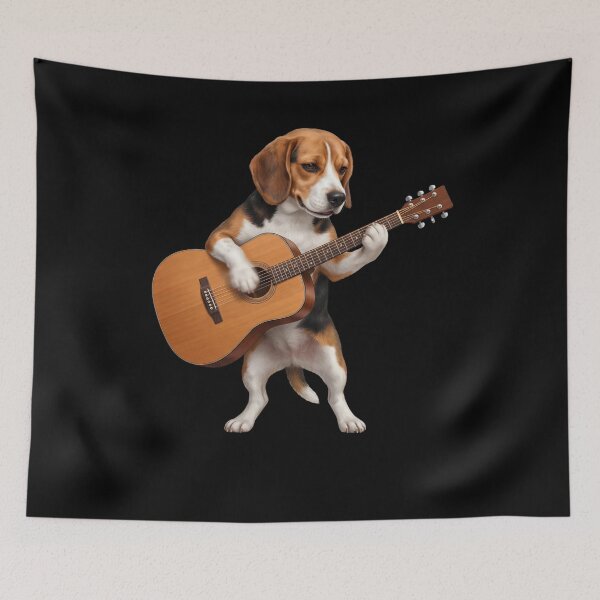 Item preview, Beagle Playing Acoustic Guitar Player Guitarist Dog Lover designed and sold by DoodleTortle.
