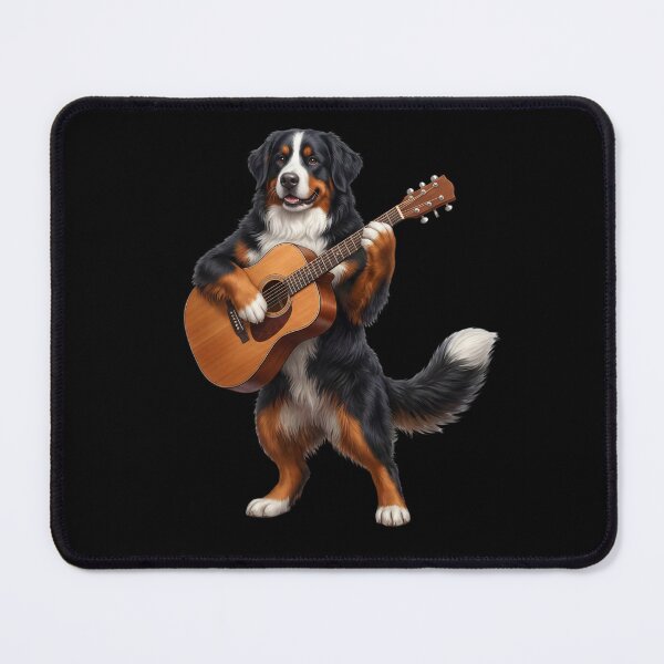 Item preview, Bernese Mountain Dog Playing Acoustic Guitar Player Guitarist Dog Lover designed and sold by DoodleTortle.