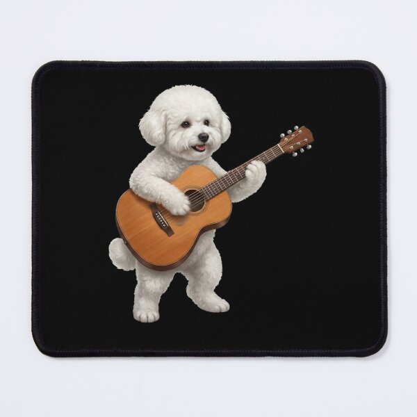 Item preview, Bichon Frise Playing Acoustic Guitar Player Guitarist Dog Lover designed and sold by DoodleTortle.