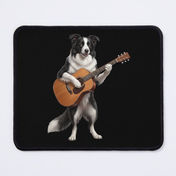 Item preview, Border Collie Playing Acoustic Guitar Player Guitarist Dog Lover designed and sold by DoodleTortle.