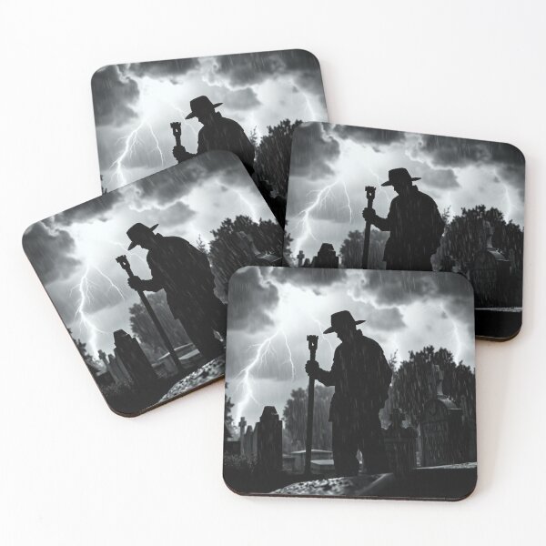 Item preview, Grim Reaper in Stormy Graveyard Lightning Night designed and sold by EllDAV777.