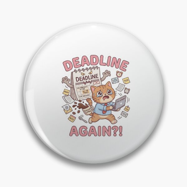 Item preview, Deadline Again?! Shachiku Cat Sticker | Funny Overworked Office Cat Meme designed and sold by Ktrading | Freedom Design Studio.