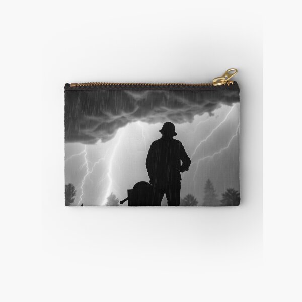 Item preview, Lonely Soldier Silhouette in Rainy Graveyard Storm designed and sold by EllDAV777.