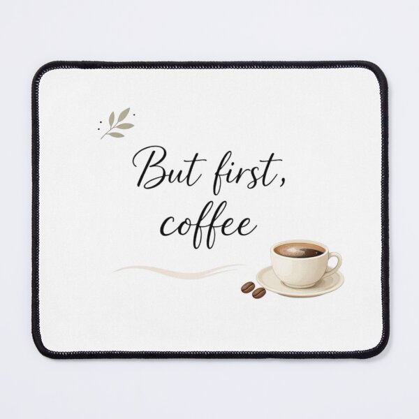 Item preview, But First Coffee – Minimal Coffee Lover Quote Aesthetic Design designed and sold by Sanika arts .