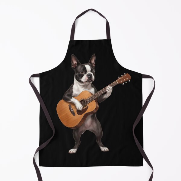 Item preview, Boston Terrier Playing Acoustic Guitar Player Guitarist Dog Lover designed and sold by DoodleTortle.