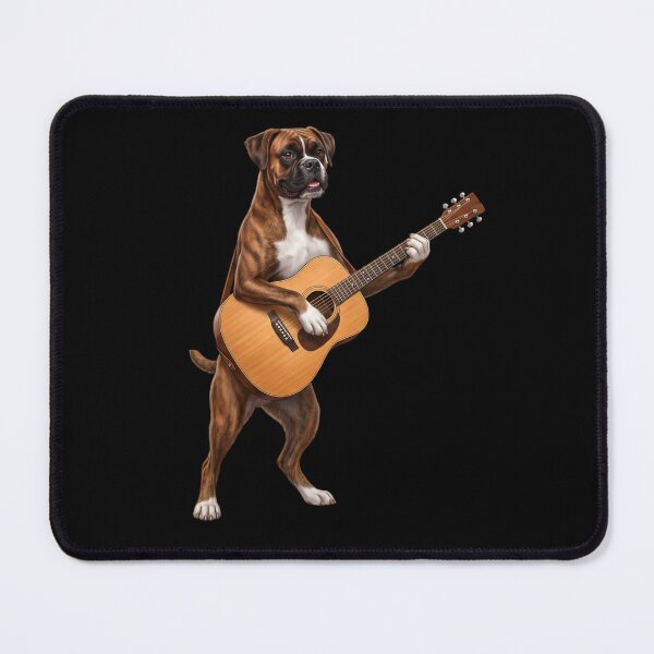 Item preview, Boxer Dog Playing Acoustic Guitar Player Guitarist Dog Lover designed and sold by DoodleTortle.