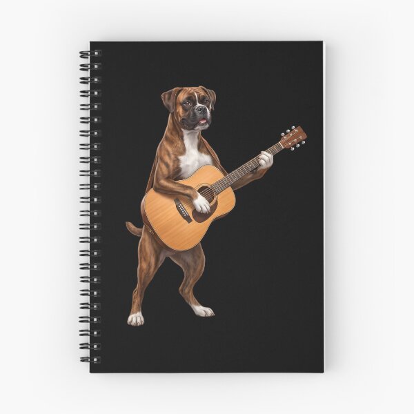 Item preview, Boxer Dog Playing Acoustic Guitar Player Guitarist Dog Lover designed and sold by DoodleTortle.