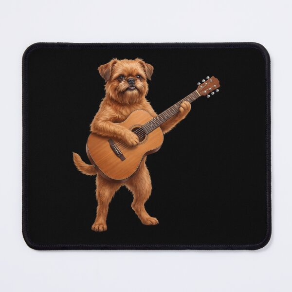 Item preview, Brussels Griffon Playing Acoustic Guitar Player Guitarist Dog Lover designed and sold by DoodleTortle.