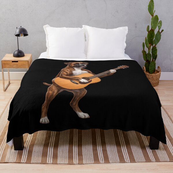 Item preview, Boxer Dog Playing Acoustic Guitar Player Guitarist Dog Lover designed and sold by DoodleTortle.
