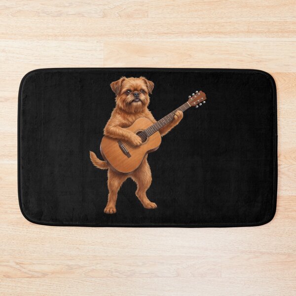 Item preview, Brussels Griffon Playing Acoustic Guitar Player Guitarist Dog Lover designed and sold by DoodleTortle.