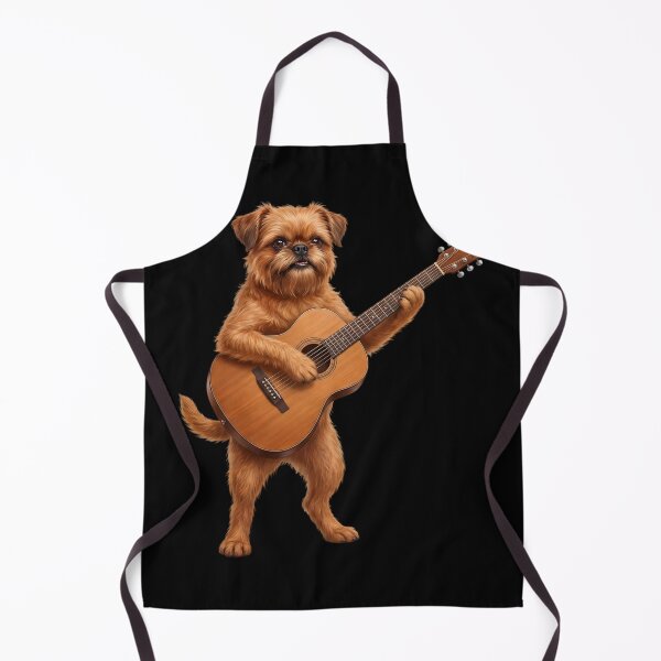 Item preview, Brussels Griffon Playing Acoustic Guitar Player Guitarist Dog Lover designed and sold by DoodleTortle.