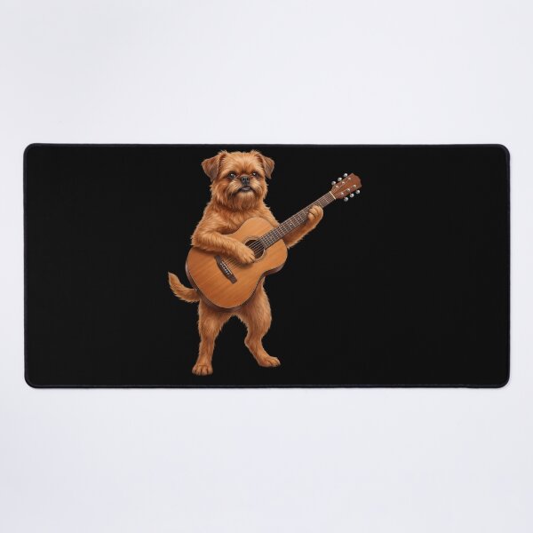 Item preview, Brussels Griffon Playing Acoustic Guitar Player Guitarist Dog Lover designed and sold by DoodleTortle.