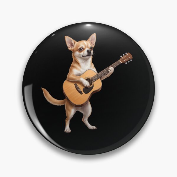 Item preview, Chihuahua Playing Acoustic Guitar Player Guitarist Dog Lover designed and sold by DoodleTortle.