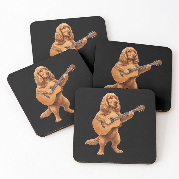 Item preview, Cocker Spaniel Playing Acoustic Guitar Player Guitarist Dog Lover designed and sold by DoodleTortle.