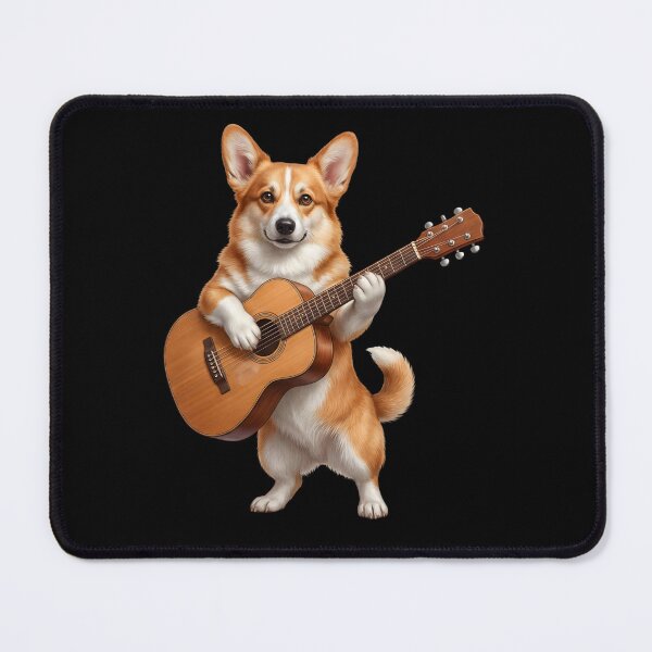 Item preview, Corgi Playing Acoustic Guitar Player Guitarist Dog Lover designed and sold by DoodleTortle.