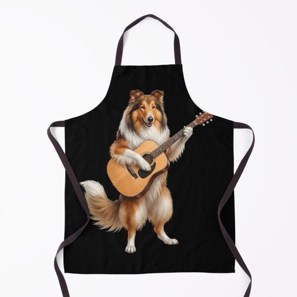 Item preview, Collie Playing Acoustic Guitar Player Guitarist Dog Lover designed and sold by DoodleTortle.