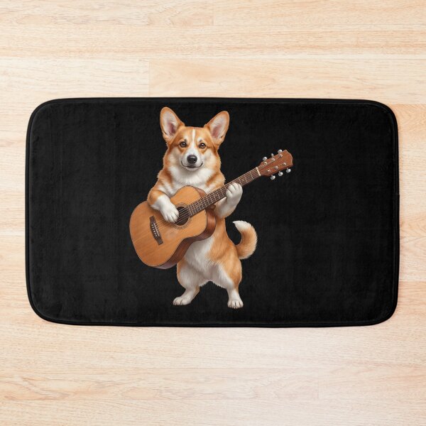 Item preview, Corgi Playing Acoustic Guitar Player Guitarist Dog Lover designed and sold by DoodleTortle.