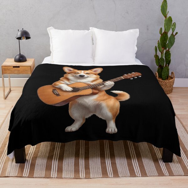 Item preview, Corgi Playing Acoustic Guitar Player Guitarist Dog Lover designed and sold by DoodleTortle.