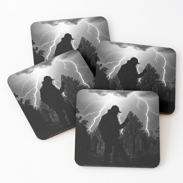 Item preview, Graveyard Lightning Storm Silhouette in Rain designed and sold by EllDAV777.