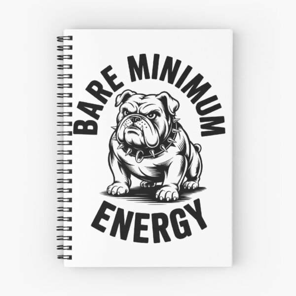 Item preview, Bare Minimum Energy – Vintage Bulldog Attitude Graphic Tee designed and sold by NewUSShop.