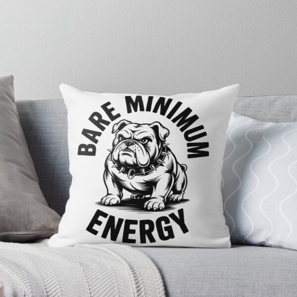 Item preview, Bare Minimum Energy – Vintage Bulldog Attitude Graphic Tee designed and sold by NewUSShop.