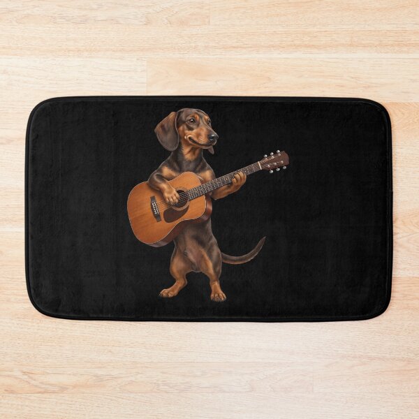 Item preview, Dachshund Playing Acoustic Guitar Player Guitarist Dog Lover designed and sold by DoodleTortle.