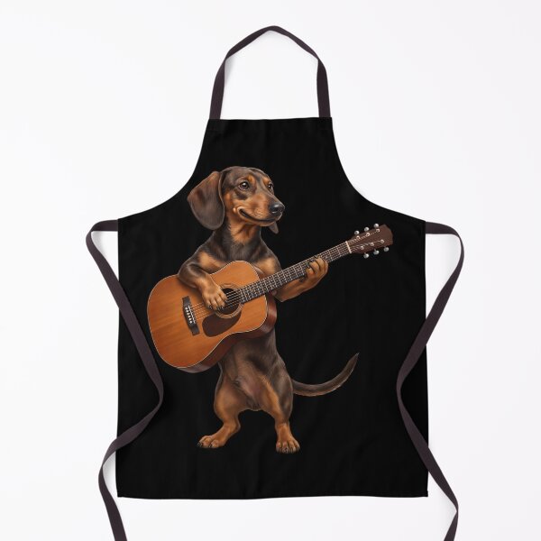 Item preview, Dachshund Playing Acoustic Guitar Player Guitarist Dog Lover designed and sold by DoodleTortle.