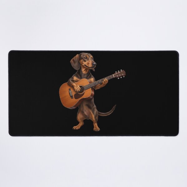 Item preview, Dachshund Playing Acoustic Guitar Player Guitarist Dog Lover designed and sold by DoodleTortle.