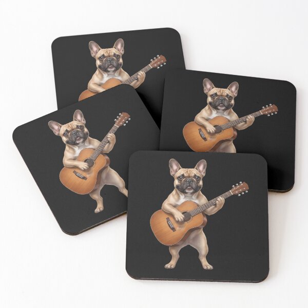 Item preview, French Bulldog Playing Acoustic Guitar Player Guitarist Dog Lover designed and sold by DoodleTortle.