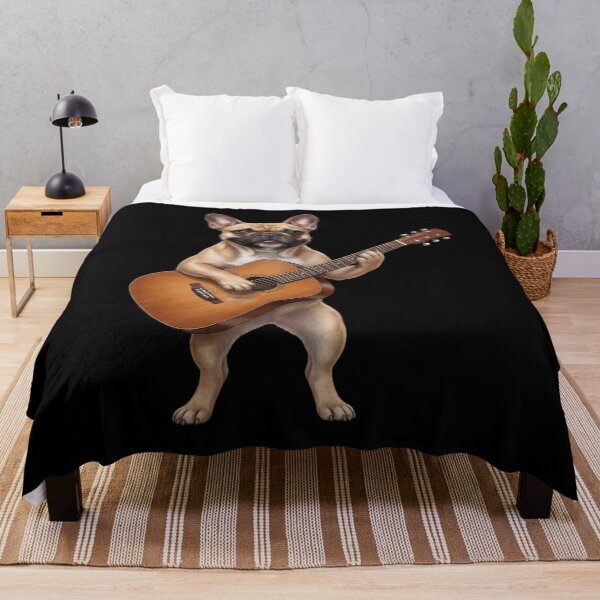 Item preview, French Bulldog Playing Acoustic Guitar Player Guitarist Dog Lover designed and sold by DoodleTortle.