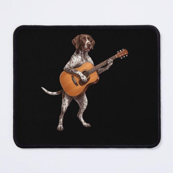 Item preview, German Shorthaired Pointer Playing Acoustic Guitar Player Guitarist Dog Lover designed and sold by DoodleTortle.