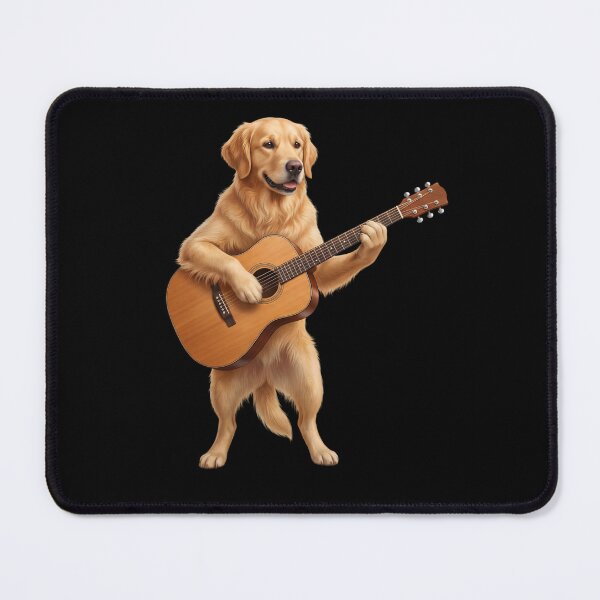 Item preview, Golden Retriever Playing Acoustic Guitar Player Guitarist Dog Lover designed and sold by DoodleTortle.