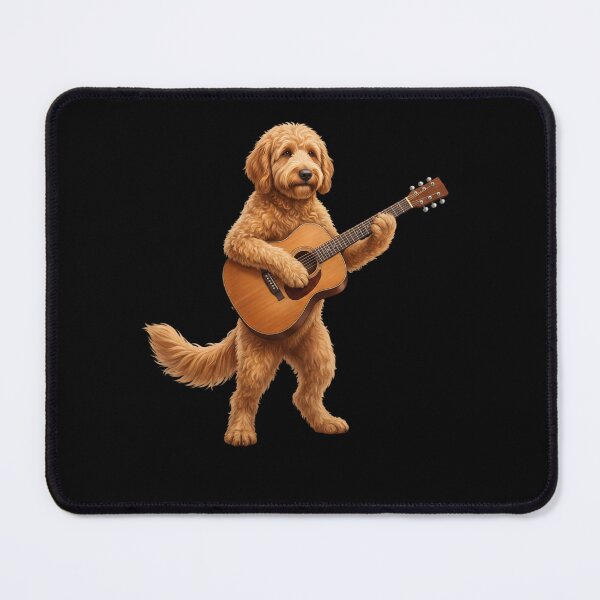 Item preview, Goldendoodle Playing Acoustic Guitar Player Guitarist Dog Lover designed and sold by DoodleTortle.