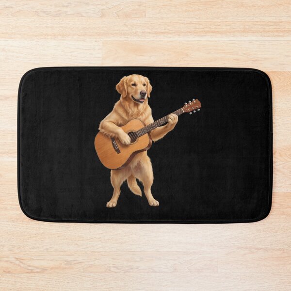 Item preview, Golden Retriever Playing Acoustic Guitar Player Guitarist Dog Lover designed and sold by DoodleTortle.