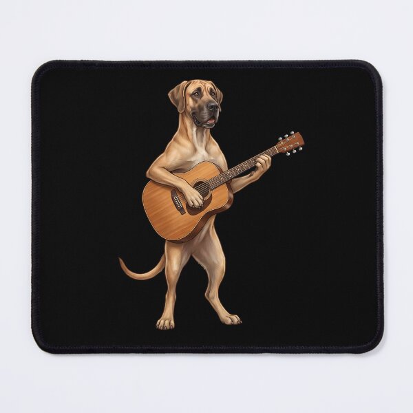 Item preview, Great Dane Playing Acoustic Guitar Player Guitarist Dog Lover designed and sold by DoodleTortle.