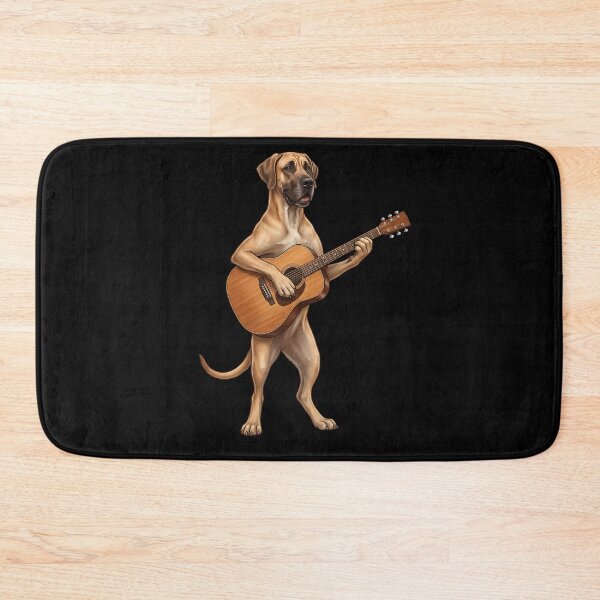 Item preview, Great Dane Playing Acoustic Guitar Player Guitarist Dog Lover designed and sold by DoodleTortle.